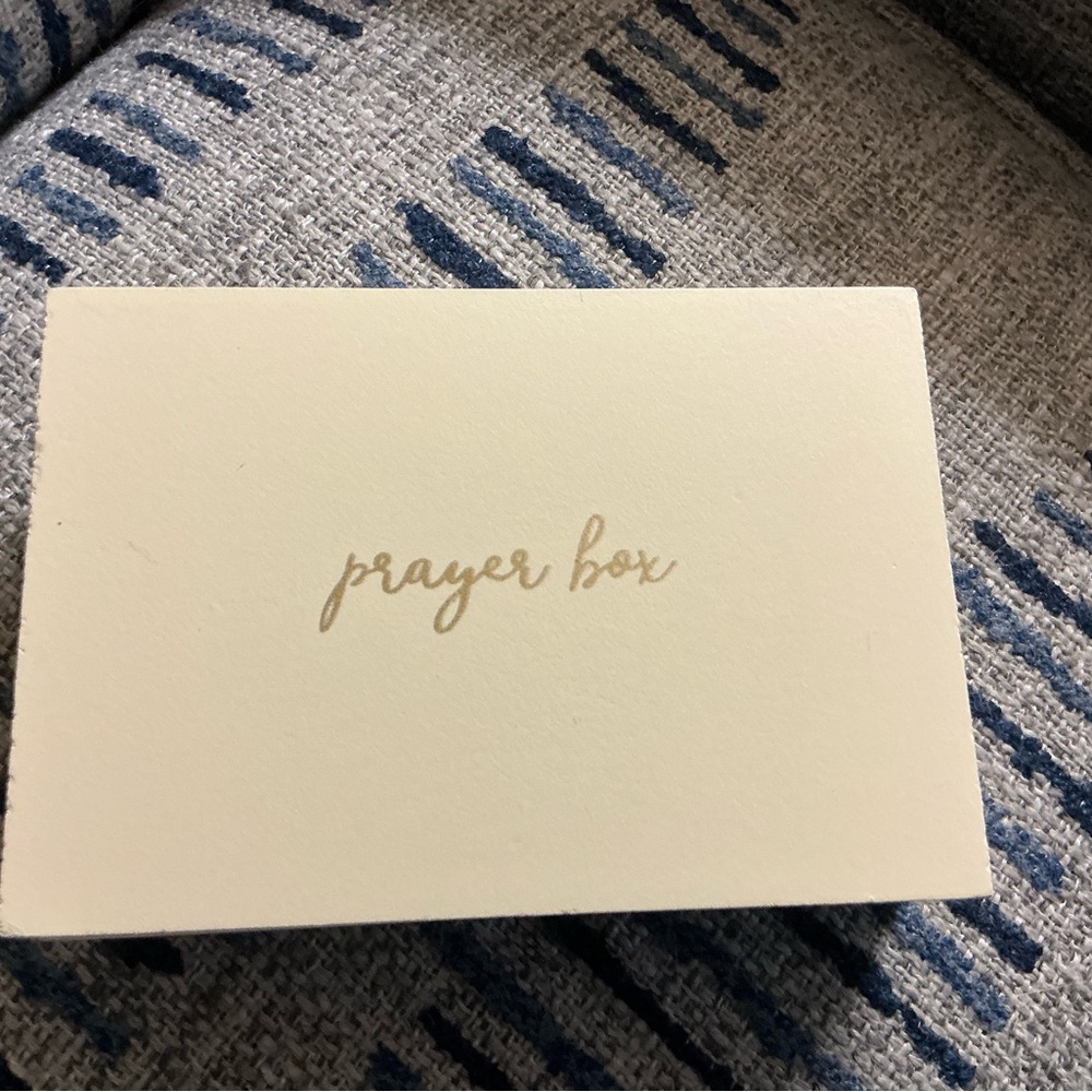 C.R. Gibson TBS1-20801 Small Wood Prayer Trinket Box White